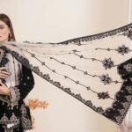 Black & Ivory Elegance Embroidered Lawn Suit